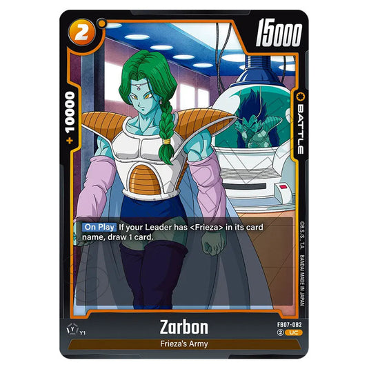 Zarbon FB07-082 card from the Dragon Ball Super Card Game Fusion World set FB07 - Wish for Shenron