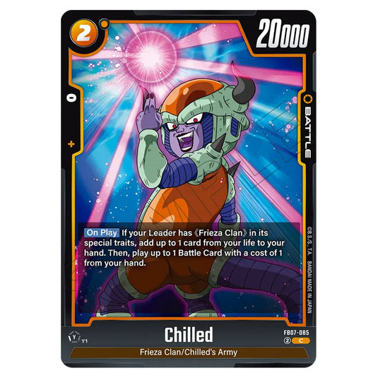 Chilled FB07-085 card from the Dragon Ball Super Card Game Fusion World set FB07 - Wish for Shenron