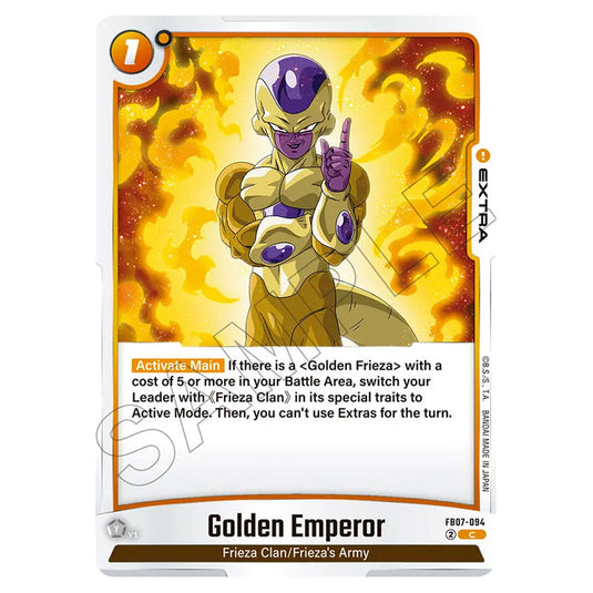 Golden Emperor FB07-094 card from the Dragon Ball Super Card Game Fusion World set FB07 - Wish for Shenron