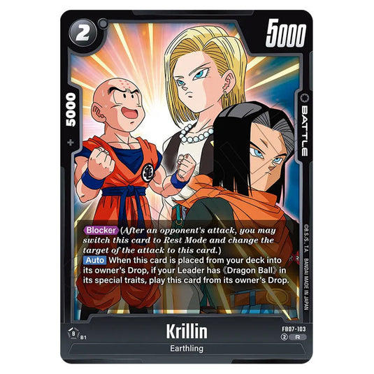 Krillin FB07-103 card from the Dragon Ball Super Card Game Fusion World set FB07 - Wish for Shenron
