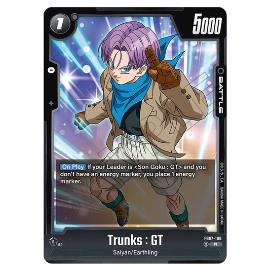 Trunks : GT FB07-108 card from the Dragon Ball Super Card Game Fusion World set FB07 - Wish for Shenron