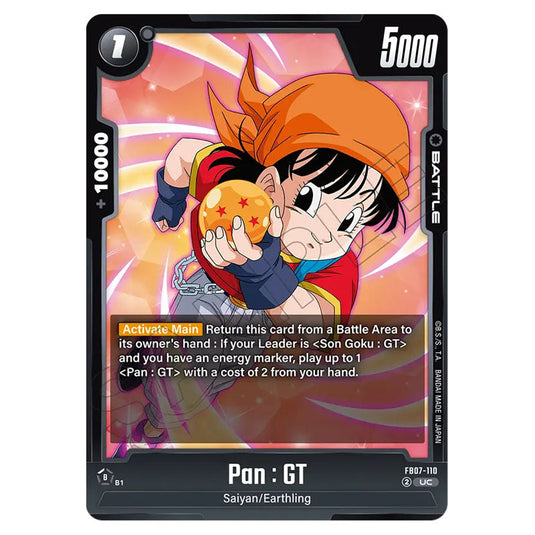 Pan : GT FB07-110 card from the Dragon Ball Super Card Game Fusion World set FB07 - Wish for Shenron