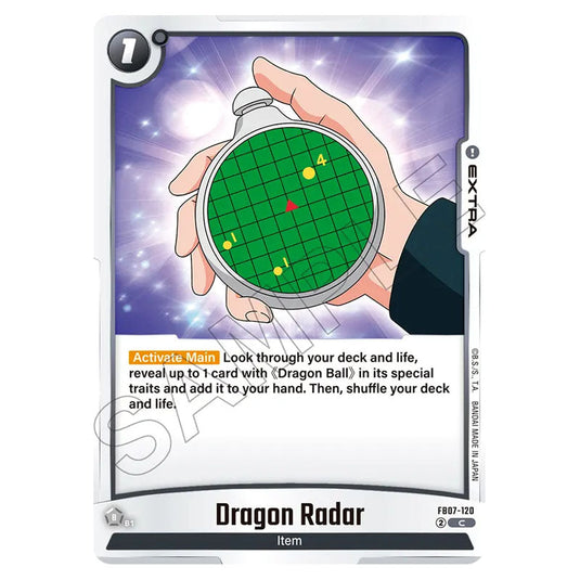 Dragon Radar FB07-120 card from the Dragon Ball Super Card Game Fusion World set FB07 - Wish for Shenron