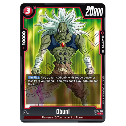 Obuni FB04-003 card from the Dragon Ball Super Card Game Fusion World set FB04 - Ultra Limit