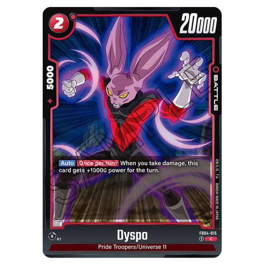 Dyspo FB04-015 card from the Dragon Ball Super Card Game Fusion World set FB04 - Ultra Limit