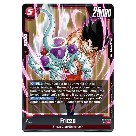 Frieza FB04-018 card from the Dragon Ball Super Card Game Fusion World set FB04 - Ultra Limit