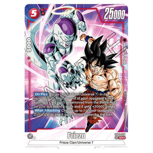 Frieza FB04-018a card from the Dragon Ball Super Card Game Fusion World set FB04 - Ultra Limit