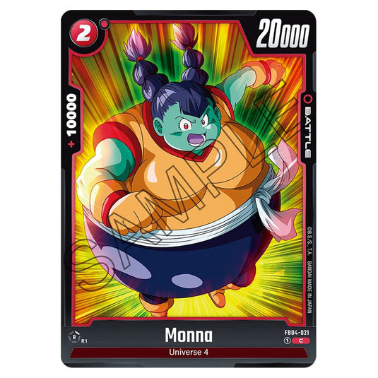 Monna FB04-021 card from the Dragon Ball Super Card Game Fusion World set FB04 - Ultra Limit