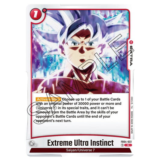 Extreme Ultra Instinct FB04-022 card from the Dragon Ball Super Card Game Fusion World set FB04 - Ultra Limit