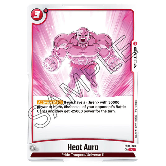 Heat Aura FB04-023 card from the Dragon Ball Super Card Game Fusion World set FB04 - Ultra Limit