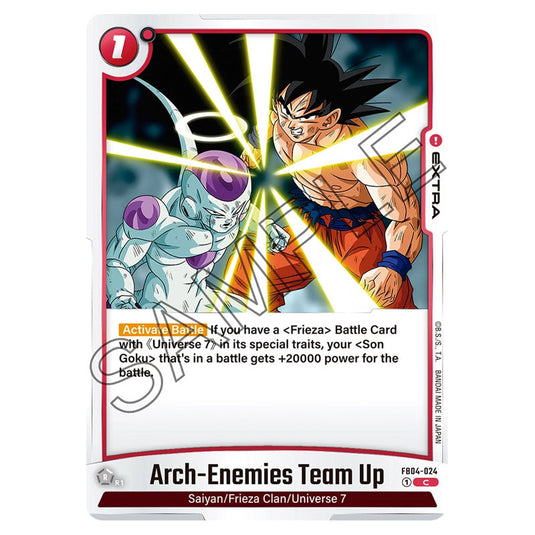 Arch-Enemies Team Up FB04-024 card from the Dragon Ball Super Card Game Fusion World set FB04 - Ultra Limit