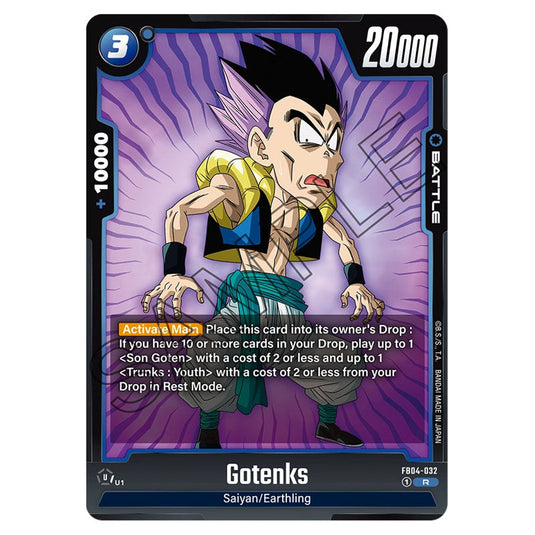 Gotenks FB04-032 card from the Dragon Ball Super Card Game Fusion World set FB04 - Ultra Limit