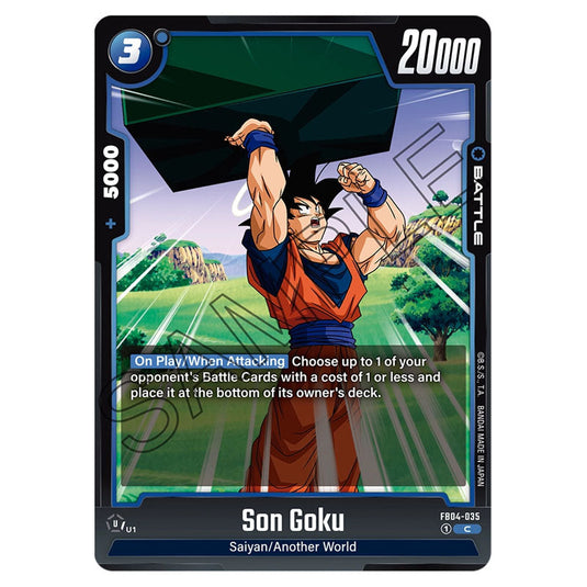 Son Goku FB04-035 card from the Dragon Ball Super Card Game Fusion World set FB04 - Ultra Limit