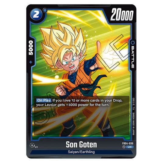 Son Goten FB04-036 card from the Dragon Ball Super Card Game Fusion World set FB04 - Ultra Limit