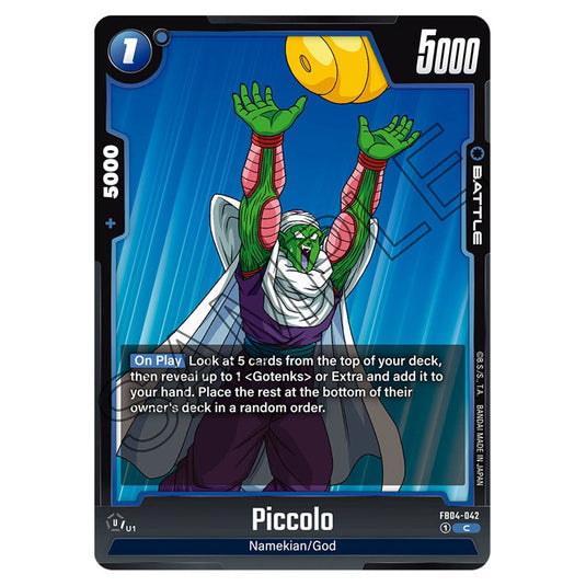 Piccolo FB04-042 card from the Dragon Ball Super Card Game Fusion World set FB04 - Ultra Limit