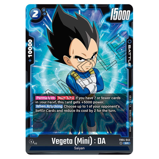 Vegeta (Mini) : DA FB04-045 card from the Dragon Ball Super Card Game Fusion World set FB04 - Ultra Limit