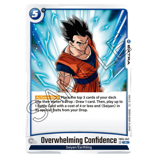 Overwhelming Confidence FB04-047 card from the Dragon Ball Super Card Game Fusion World set FB04 - Ultra Limit