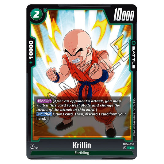 Krillin FB04-055 card from the Dragon Ball Super Card Game Fusion World set FB04 - Ultra Limit