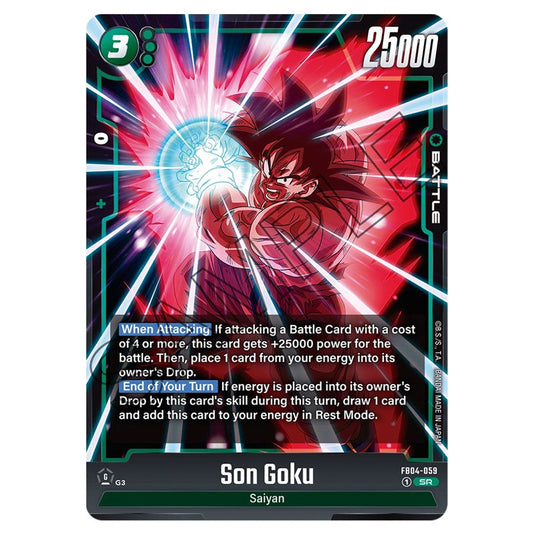 Son Goku FB04-059 card from the Dragon Ball Super Card Game Fusion World set FB04 - Ultra Limit