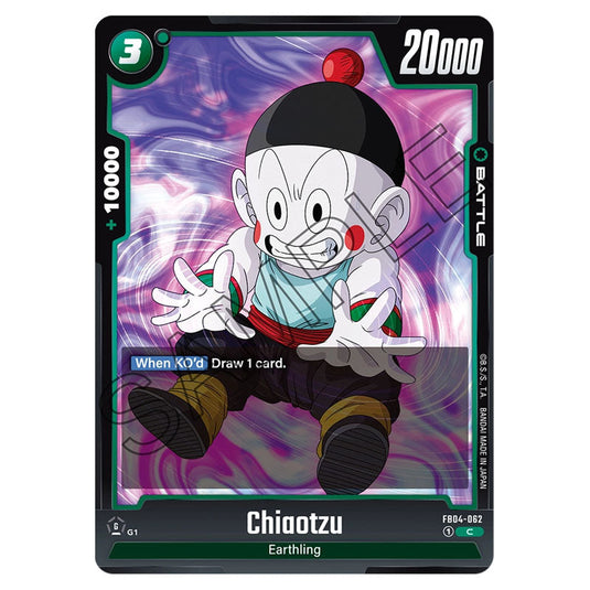 Chiaotzu FB04-062 card from the Dragon Ball Super Card Game Fusion World set FB04 - Ultra Limit