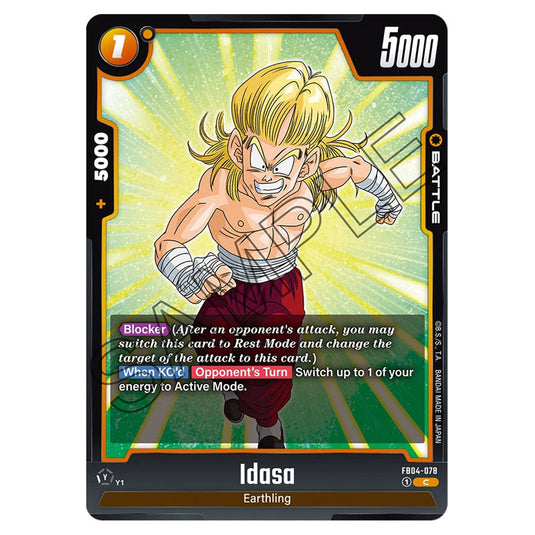 Idasa FB04-078 card from the Dragon Ball Super Card Game Fusion World set FB04 - Ultra Limit