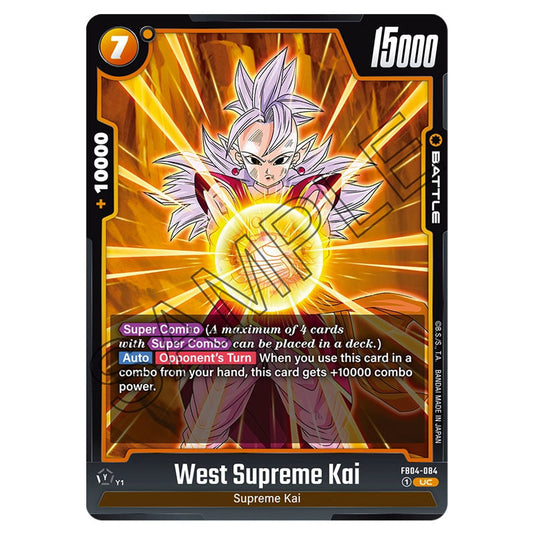 West Supreme Kai FB04-084 card from the Dragon Ball Super Card Game Fusion World set FB04 - Ultra Limit