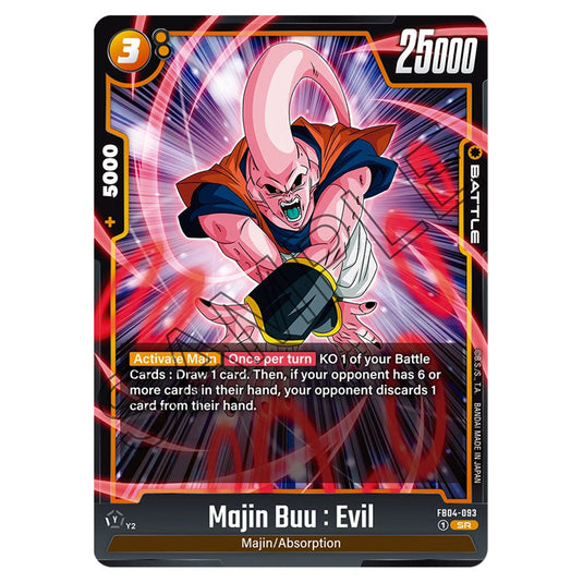 Majin Buu : Evil FB04-093 card from the Dragon Ball Super Card Game Fusion World set FB04 - Ultra Limit