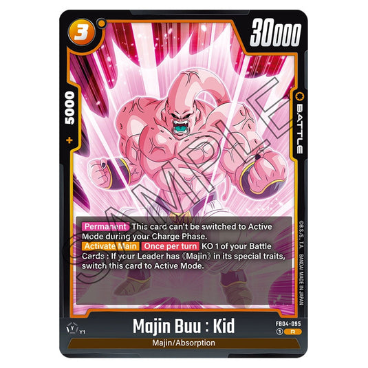 Majin Buu : Kid FB04-095 card from the Dragon Ball Super Card Game Fusion World set FB04 - Ultra Limit