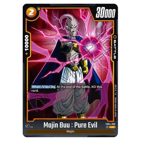 Majin Buu : Pure Evil FB04-096 card from the Dragon Ball Super Card Game Fusion World set FB04 - Ultra Limit