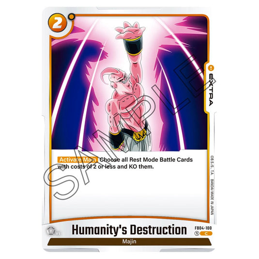 Humanity's Destruction FB04-100 card from the Dragon Ball Super Card Game Fusion World set FB04 - Ultra Limit