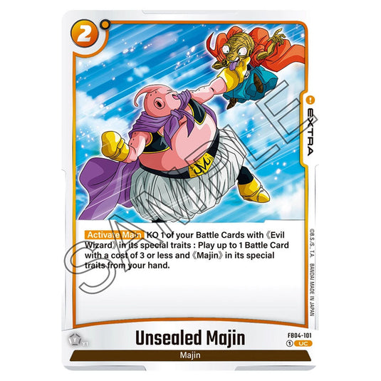 Unsealed Majin FB04-101 card from the Dragon Ball Super Card Game Fusion World set FB04 - Ultra Limit