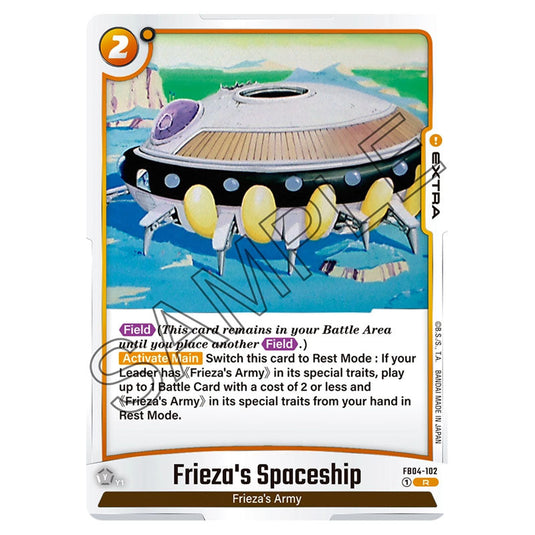 Frieza's Spaceship FB04-102 card from the Dragon Ball Super Card Game Fusion World set FB04 - Ultra Limit