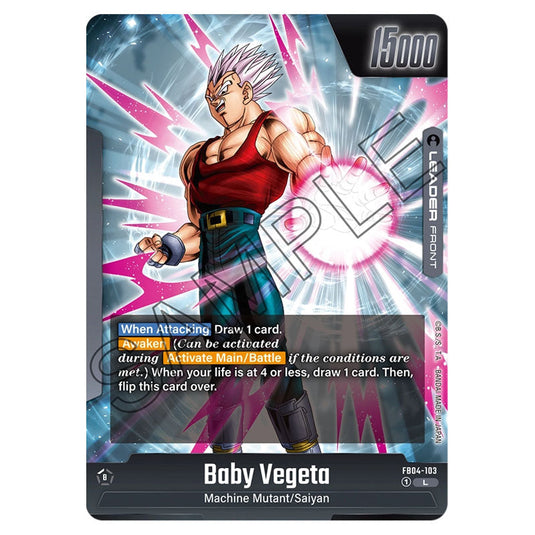 Baby Vegeta FB04-103 card from the Dragon Ball Super Card Game Fusion World set FB04 - Ultra Limit