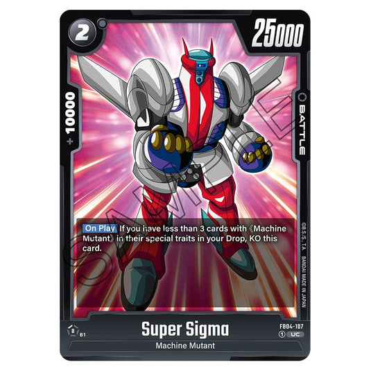 Super Sigma FB04-107 card from the Dragon Ball Super Card Game Fusion World set FB04 - Ultra Limit