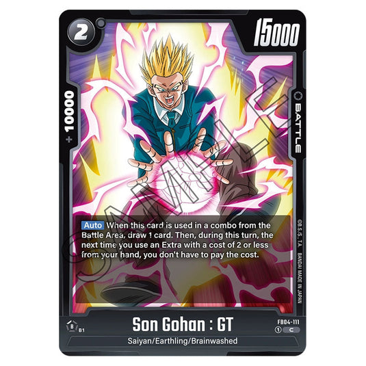 Son Gohan : GT FB04-111 card from the Dragon Ball Super Card Game Fusion World set FB04 - Ultra Limit