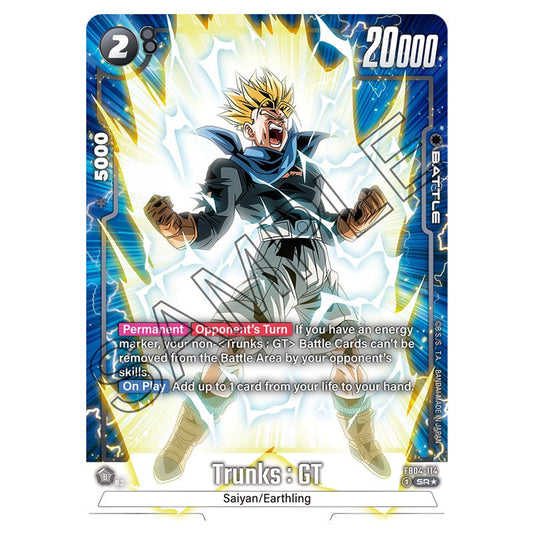 Trunks : GT FB04-114a card from the Dragon Ball Super Card Game Fusion World set FB04 - Ultra Limit