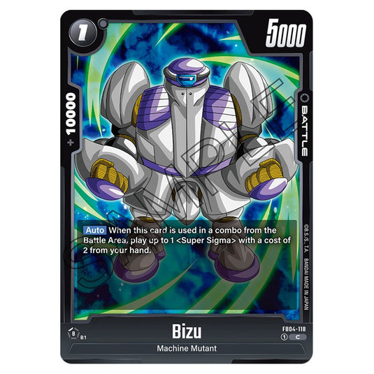 Bizu FB04-118 card from the Dragon Ball Super Card Game Fusion World set FB04 - Ultra Limit