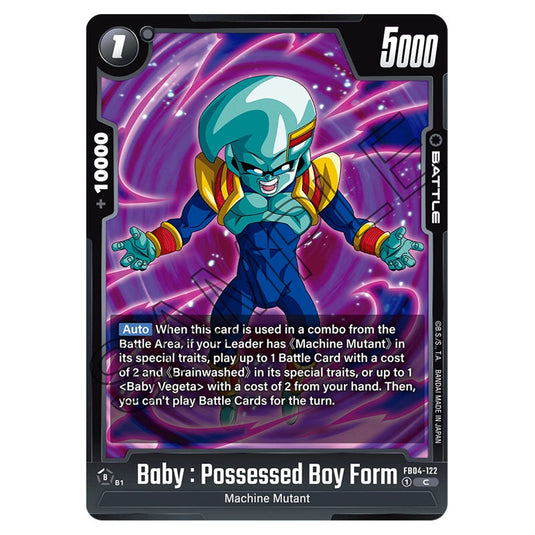 Baby : Possessed Boy Form FB04-122 card from the Dragon Ball Super Card Game Fusion World set FB04 - Ultra Limit