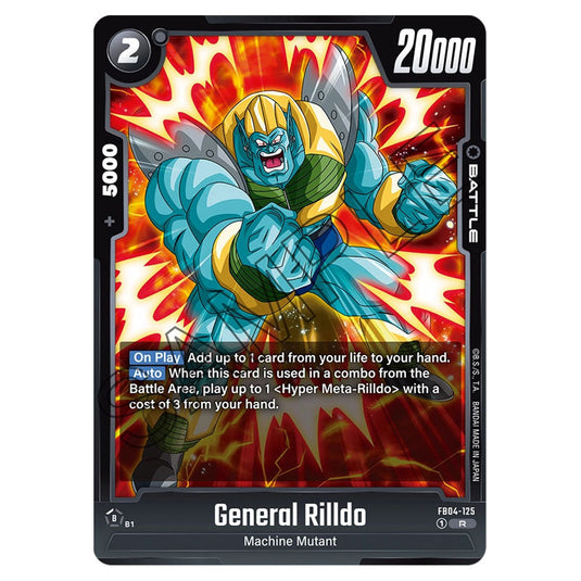 General Rilldo FB04-125 card from the Dragon Ball Super Card Game Fusion World set FB04 - Ultra Limit