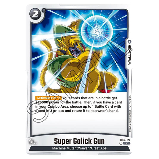 Super Galick Gun FB04-127 card from the Dragon Ball Super Card Game Fusion World set FB04 - Ultra Limit