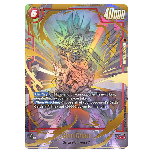 Son Goku FB04-129a card from the Dragon Ball Super Card Game Fusion World set FB04 - Ultra Limit