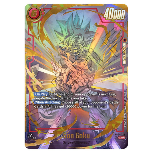 Son Goku FB04-129b card from the Dragon Ball Super Card Game Fusion World set FB04 - Ultra Limit