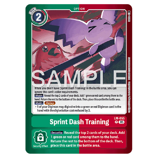 Sprint Dash Training LM-055 card from the Digimon set LM-07: Limited Card Pack Another Knight
