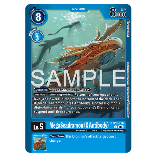 MegaSeadramon (X Antibody) BT20-026 card from the Digimon set LM-07: Limited Card Pack Another Knight