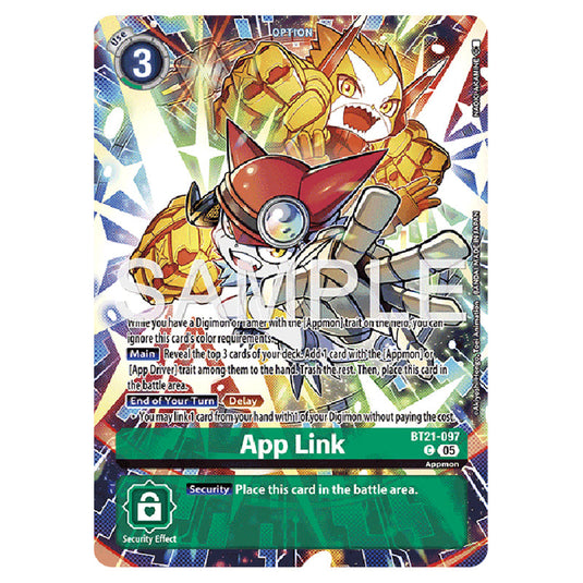 App Link BT21-097 card from the Digimon set LM-07: Limited Card Pack Another Knight