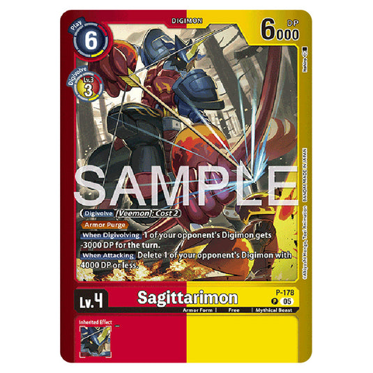 Sagittarimon P-178 card from the Digimon set LM-07: Limited Card Pack Another Knight