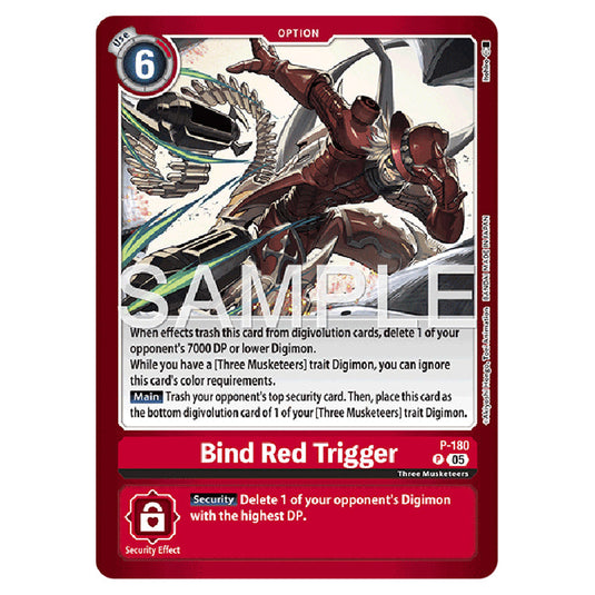 Bind Red Trigger P-180 card from the Digimon set LM-07: Limited Card Pack Another Knight