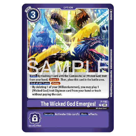 The Wicked God Emerges! P-193 card from the Digimon set LM-07: Limited Card Pack Another Knight