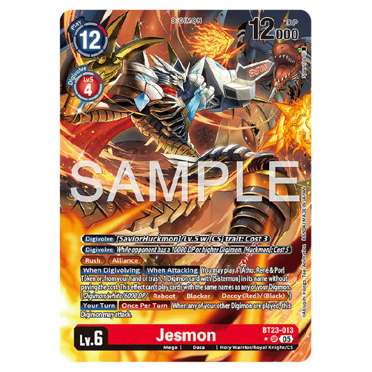 Jesmon BT23-013A card from the Digimon set BT-23: Booster Hackers' Slumber