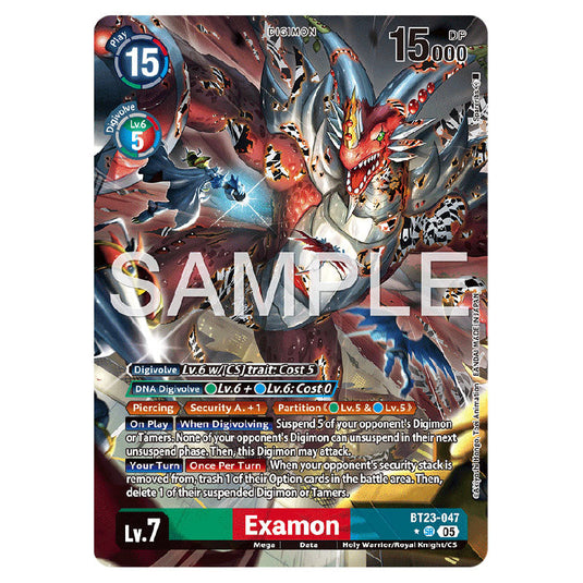 Examon BT23-047A card from the Digimon set BT-23: Booster Hackers' Slumber